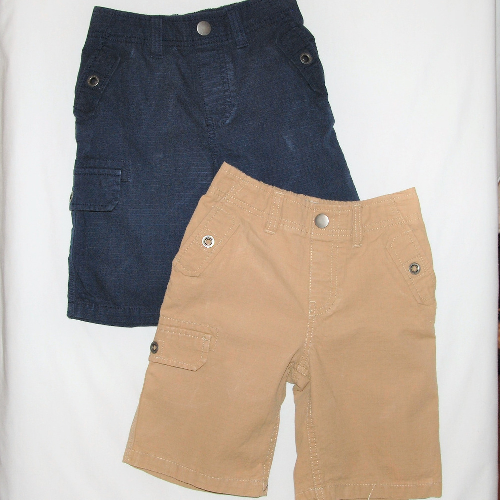 Sonoma Shorts 2 Pairs Khaki & Navy Boy's M(5/6)